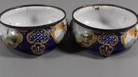 Georgian Bilston Enamel Salt Cellars Pair Rare (4 of 17) Georgian Bilston Enamel Salt Cellars Pair Rare (4 of 17)