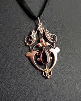 Antique Art Nouveau Pendant, 9ct Gold, Pearl & Garnet (5 of 7) Antique Art Nouveau Pendant, 9ct Gold, Pearl & Garnet (5 of 7)