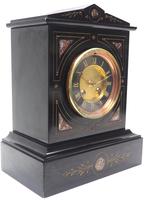 French Slate & Marble Mantel Clock 8 Day Striking Mantle Clock (8 of 8) French Slate & Marble Mantel Clock 8 Day Striking Mantle Clock (8 of 8)