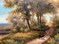 Stunning Large Vintage English Country Farmland Landscape Oil Painting - Signed (8 of 12) Stunning Large Vintage English Country Farmland Landscape Oil Painting - Signed (8 of 12)