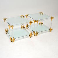 1970’s Pair of Vintage Acrylic & Glass Side Tables (4 of 11) 1970’s Pair of Vintage Acrylic & Glass Side Tables (4 of 11)