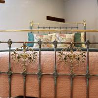 Decorative Antique Bed in Blue Verdigris (4 of 9) Decorative Antique Bed in Blue Verdigris (4 of 9)