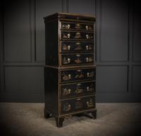 Chinoiserie Japanned Tallboy Chest on Chest Chinoiserie Japanned Tallboy Chest on Chest