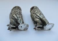 Charming Pair of Victorian EPNS Owl Pepperettes (3 of 9) Charming Pair of Victorian EPNS Owl Pepperettes (3 of 9)