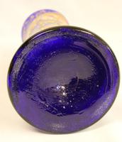 Beautiful Antique Bristol Blue Glass Decorated Vase (2 of 7) Beautiful Antique Bristol Blue Glass Decorated Vase (2 of 7)