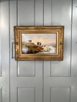 Antique Victorian river landscape oil painting study of cows 1 of 2 (10 of 10) Antique Victorian river landscape oil painting study of cows 1 of 2 (10 of 10)