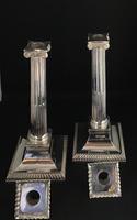 Pair of Late Victorian Silver Plated Corinthian Column Candlesticks (3 of 6) Pair of Late Victorian Silver Plated Corinthian Column Candlesticks (3 of 6)