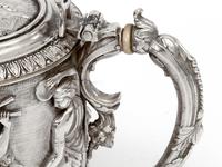 Ornate Victorian Electro Formed Silver Plated Lidded Tankard with Figural Scenes of Musicians (3 of 13) Ornate Victorian Electro Formed Silver Plated Lidded Tankard with Figural Scenes of Musicians (3 of 13)