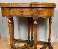 Late Victorian Burr Walnut Card Table (4 of 9) Late Victorian Burr Walnut Card Table (4 of 9)