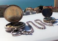 Victorian Solid Silver Omega Gurzelen Pocket Watch & Solid Silver Albert Chain (3 of 8) Victorian Solid Silver Omega Gurzelen Pocket Watch & Solid Silver Albert Chain (3 of 8)