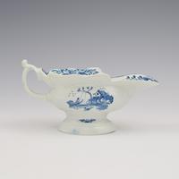 Stunning First Period Worcester Porcelain Triangular Platform Sauce Boat c.1755 (1 of 16)
