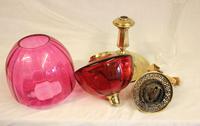 Antique Victorian Cranberry Oil Lamp (9 of 11) Antique Victorian Cranberry Oil Lamp (9 of 11)