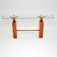 1970's Vintage Marble / Brass / Glass Console Table (2 of 12) 1970's Vintage Marble / Brass / Glass Console Table (2 of 12)