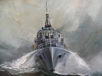Oil on Board The Battle Ship Listed Artist Dion Pears (11 of 12) Oil on Board The Battle Ship Listed Artist Dion Pears (11 of 12)