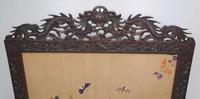 19th Century Chinese Mahogany Fire Screen with Silk Embroidered Panel (4 of 6) 19th Century Chinese Mahogany Fire Screen with Silk Embroidered Panel (4 of 6)