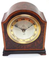Impressive Amboyna Burr Walnut Edwardian Timepiece Mantel Clock by Dent London (2 of 10) Impressive Amboyna Burr Walnut Edwardian Timepiece Mantel Clock by Dent London (2 of 10)