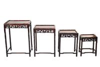 Chinese Hardwood Carved Quartetto Nest of Tables c.1900 (3 of 7) Chinese Hardwood Carved Quartetto Nest of Tables c.1900 (3 of 7)