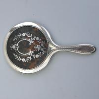Pretty Solid Silver & Tortoiseshell Pique Work Hand Mirror c.1917 (2 of 7) Pretty Solid Silver & Tortoiseshell Pique Work Hand Mirror c.1917 (2 of 7)