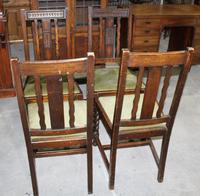 1940s Set 4 Oak Barley Twist Dining Chairs with Green Seats (2 of 3) 1940s Set 4 Oak Barley Twist Dining Chairs with Green Seats (2 of 3)