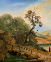Large Stunning 19thc Arcadian Landscape Oil Painting in the 18th Century manner (6 of 13) Large Stunning 19thc Arcadian Landscape Oil Painting in the 18th Century manner (6 of 13)