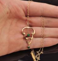 Antique Art Nouveau Turquoise Lavalier Pendant, 9ct Rose Gold, Necklace (4 of 10) Antique Art Nouveau Turquoise Lavalier Pendant, 9ct Rose Gold, Necklace (4 of 10)