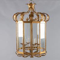 Large French Gilt Metal & Glass Six Light Lantern (5 of 6) Large French Gilt Metal & Glass Six Light Lantern (5 of 6)