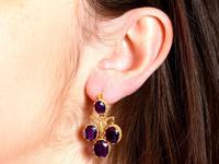 9.15ct Amethyst & 21ct Yellow Gold Chandelier Earrings - Antique c.1895 (9 of 9) 9.15ct Amethyst & 21ct Yellow Gold Chandelier Earrings - Antique c.1895 (9 of 9)