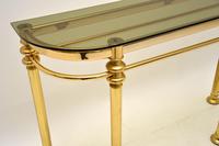 1970’s Vintage Brass & Glass Console Table (5 of 9) 1970’s Vintage Brass & Glass Console Table (5 of 9)