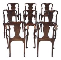 Set of 8 Mahogany Dining Chairs Queen Anne revival c.1910 (11 of 11) Set of 8 Mahogany Dining Chairs Queen Anne revival c.1910 (11 of 11)