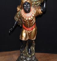 Pair of Venetian Blackamoor Figurines - Antique Clam Shell Planter Stands (6 of 11) Pair of Venetian Blackamoor Figurines - Antique Clam Shell Planter Stands (6 of 11)