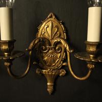 French Gilded Brass Twin Arm Antique Wall Lights (2 of 10) French Gilded Brass Twin Arm Antique Wall Lights (2 of 10)