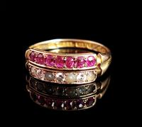 Antique Victorian Ruby, Diamond and Pearl Ring, Double Row, 15ct Gold (11 of 12) Antique Victorian Ruby, Diamond and Pearl Ring, Double Row, 15ct Gold (11 of 12)
