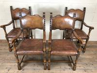 Set of Four Antique Leather Armchairs (13 of 16) Set of Four Antique Leather Armchairs (13 of 16)