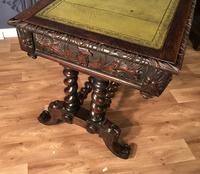 Victorian Carved Oak Desk Library Table (18 of 25) Victorian Carved Oak Desk Library Table (18 of 25)