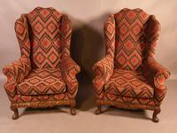 Very Good Pair of Wing Armchairs in the style of George II (13 of 15) Very Good Pair of Wing Armchairs in the style of George II (13 of 15)
