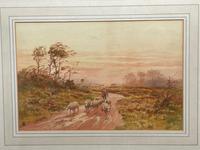 Watercolour "Returning Home" Shepherd Droving Flock Sheep by George Barker (8 of 31) Watercolour "Returning Home" Shepherd Droving Flock Sheep by George Barker (8 of 31)