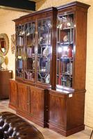 George 3 mahogany breakfront bookcase library circa 1800 (9 of 9) George 3 mahogany breakfront bookcase library circa 1800 (9 of 9)