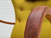 Danish Design, 1960s, Restored-reupholstered High-backed Armchair, Furniture Wool (13 of 13) Danish Design, 1960s, Restored-reupholstered High-backed Armchair, Furniture Wool (13 of 13)