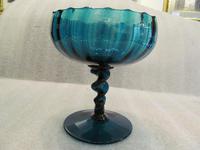 Fine Quality 19th Century Turquoise Glass Pedestal Bowl (2 of 5) Fine Quality 19th Century Turquoise Glass Pedestal Bowl (2 of 5)