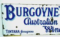 Rare Late Victorian Enamel Burgoynes Australian Wine Sign Extremely Large (6 of 10) Rare Late Victorian Enamel Burgoynes Australian Wine Sign Extremely Large (6 of 10)