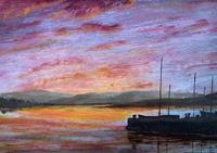 Sunset - Large Attractive Original 20th Century Vintage Seascape Oil Painting (7 of 12) Sunset - Large Attractive Original 20th Century Vintage Seascape Oil Painting (7 of 12)