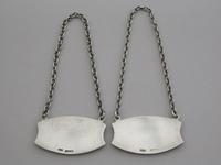Pair of Art Deco Silver Enamel Wine Labels 'Whisky & Sherry' (7 of 10) Pair of Art Deco Silver Enamel Wine Labels 'Whisky & Sherry' (7 of 10)