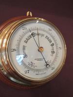 Antique Barker of London Bulkhead Marine Barometer (2 of 5) Antique Barker of London Bulkhead Marine Barometer (2 of 5)