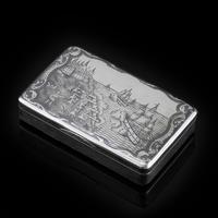 Antique Imperial Russian Silver Niello Snuff Box Naval Ship Battle Scene - T.Botkov 1855 (3 of 16) Antique Imperial Russian Silver Niello Snuff Box Naval Ship Battle Scene - T.Botkov 1855 (3 of 16)
