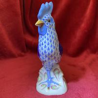 Herend Blue Fishnet Pattern Cockerel with 18k Gold Detail (2 of 6) Herend Blue Fishnet Pattern Cockerel with 18k Gold Detail (2 of 6)