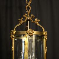 French Gilded Bronze Antique Hall Lantern (2 of 9) French Gilded Bronze Antique Hall Lantern (2 of 9)