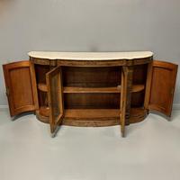 English burr walnut Credenza with Carrara marble top (5 of 10) English burr walnut Credenza with Carrara marble top (5 of 10)