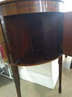 Sheraton Style Fan Topped Demi Lune Two Door Bedside Commode Cabinet (4 of 8) Sheraton Style Fan Topped Demi Lune Two Door Bedside Commode Cabinet (4 of 8)