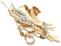 4.32ct Diamond & 18ct Yellow Gold Double Clip Brooch c.1930 (3 of 12) 4.32ct Diamond & 18ct Yellow Gold Double Clip Brooch c.1930 (3 of 12)