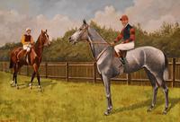Oil Painting Pair by Walter Vernon "Racehorse Scenes" (3 of 11) Oil Painting Pair by Walter Vernon "Racehorse Scenes" (3 of 11)